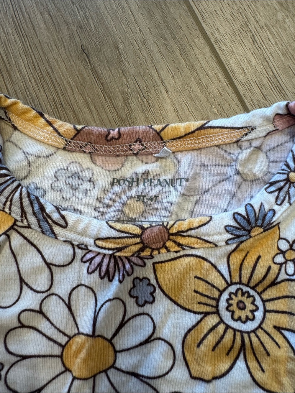POSH PEANUT 2 piece bamboo pjs; floral pjs; toddler pjs - Picture 5 of 6